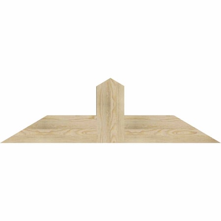 Ekena Millwork Portland Rough Sawn Timber Gable Bracket, Douglas Fir, 48"W x 14"H x 4"D x 6"F, 7/12 Pitch GBW048X14X0406POR00RDF